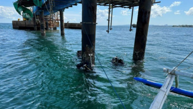 Underwater Investigation Of Damaged Trestle Pipe Pile